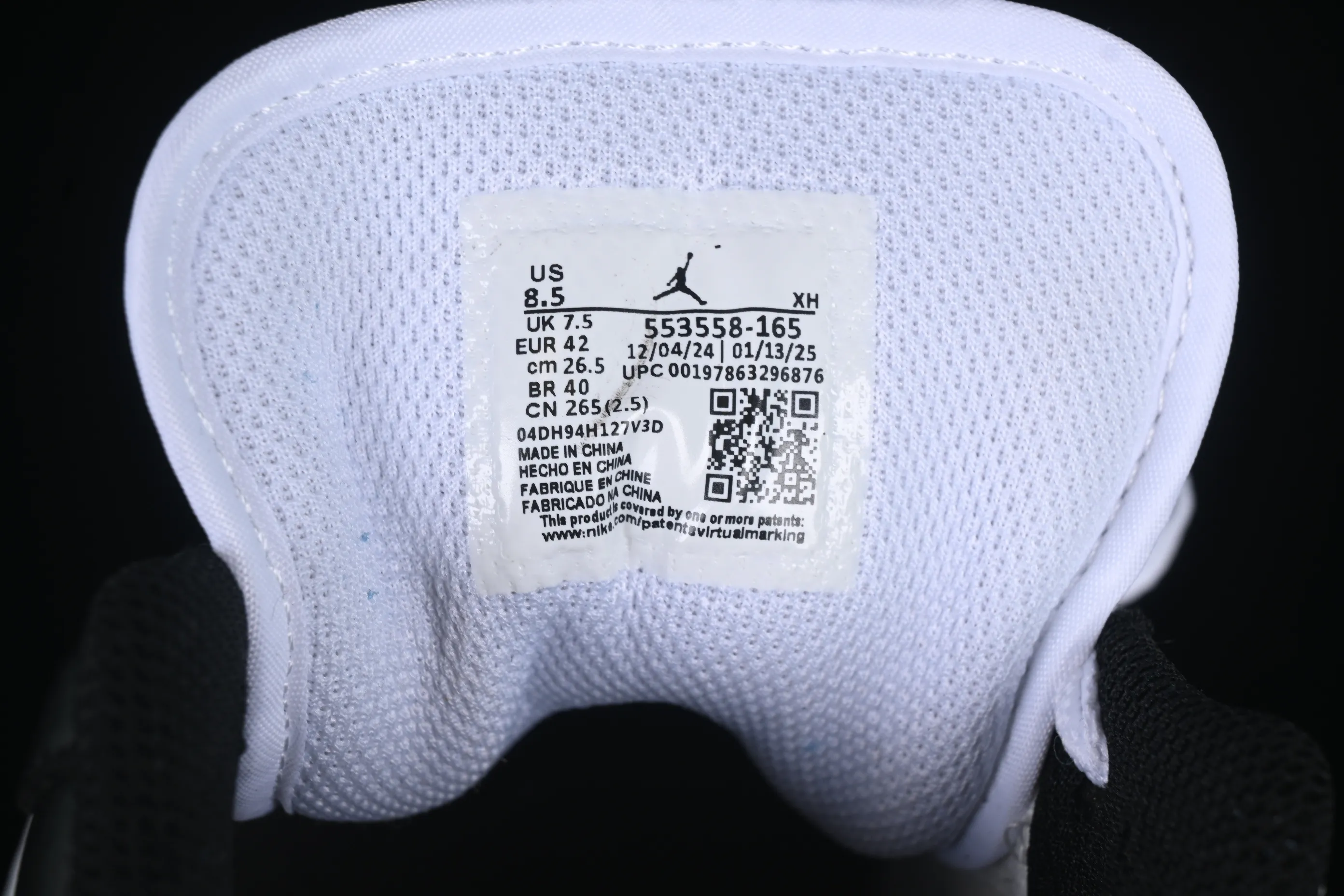 All categories Air Jordan Jordan series basketball shoes Air Jordan 1 Low Air Jordan 1 Low AJ1 Joe 1 black and white low-top cultural and leisure sports sneakers 553558-165